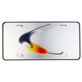 Signature Full Color Polyurethane Domed Front Ad Plates (6"x12") - Bright / Brushed Chrome Material
